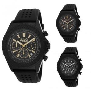 【送料無料】腕時計　ウォッチ　リュージョーマンダービーブラックシリコンクロノゴールドローズシルバーreloj de hombre liu jo luxury derby chrono silicona negro gold rose silver nuevo