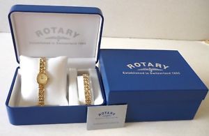 ̵ӻסå꡼åȥݥreloj pulsera rotary 269rrp seoras chapado en oro amp; conjunto de regalo lb77895br03 nuevo y en caja