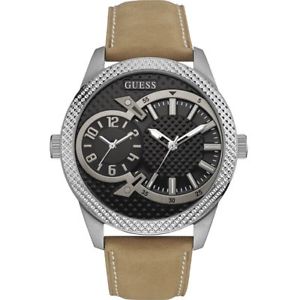 【送料無料】腕時計 ウォッチ アラームパイロットブレスレットguess reloj hombres de w0788g2 copilot pulsera cuero nuevo