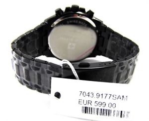 【送料無料】腕時計　ウォッチ　ナイツアラームクロノブラックステンレススチールスイスアルプスswiss alpine military by grovana 70439177 caballeros reloj chrono acero inoxidable negro