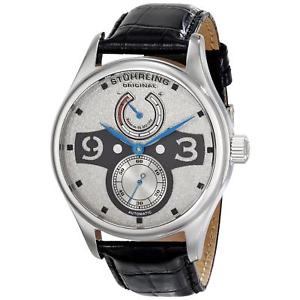 【送料無料】腕時計 ウォッチ ベルトケーススチールクロックsthurling hombres khepri 44mm correa cuero acero estuche reloj automtico 71201 【送料無料】腕時計 ウォッチ ベルトケーススチールクロックsthurling hombres khepri 44mm correa cuero acero estuche reloj automtico 71201