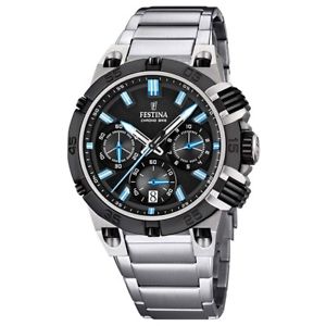 【送料無料】腕時計　ウォッチ　クロノバイクスチールブレスレットreloj festina hombre chrono bike f16775g esfera negra brazalete acero