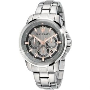 腕時計　ウォッチ　マセラティマセラティクロノorologio uomo maserati successo r8873621004 chrono bracciale acciaio grigio ros