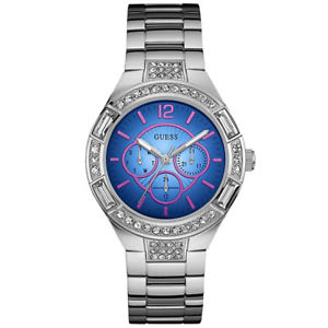 【送料無料】腕時計　ウォッチ　アラームレディーススポーツワウguess reloj relojes fantastico w0776l1 damas sport plata markenuhr nuevo wow