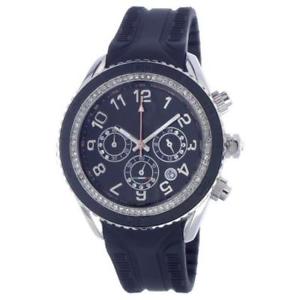 ̵ӻסåꥳmaracuja crono orologio in silicone nero , 3 sfere e strass t10c010n