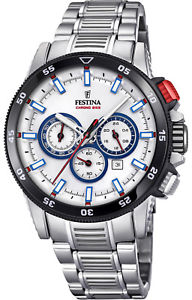 【送料無料】腕時計 ウォッチ クロノアラームバイクシルバーステンレススチールreloj hombre festina chrono bike f203521 de acero inoxidable plateado