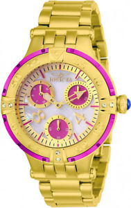 【送料無料】腕時計 ウォッチ ストップウォッチアラームステンレスinvicta mujer subaqua cronmetro 100m color dorado reloj acero inoxidable 26141