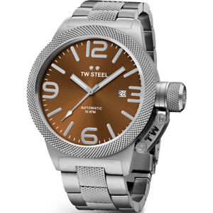 【送料無料】腕時計 ウォッチ スチールブラウンマンカンティーナクロックtw acero cb25 reloj automtico para hombre marrn 45 mm cantina 2 aos de garanta