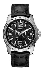 【送料無料】腕時計　ウォッチ　ベルトクロックguess w11141g1 navigate reloj de hombre correa cuero negro