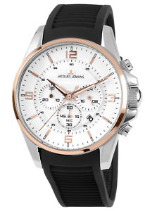 腕時計　ウォッチ　ジャックルマンアラームクロノグラフリバプールクロノjacques lemans bicolor reloj hombre crongrafo liverpool chrono 11799d