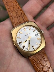 【送料無料】腕時計　ウォッチ　スイスマーベルトアラーム1950 aos 60 hecho en suiza marvin hombre correa manual reloj fantstico