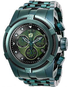 invicta hombres marvel cuarzo suizo cronmetro 200m verde reloj acero inoxidableスイスクオーツマーベルグリーンアラームタイマーステンレススチール※注意※NYからの...