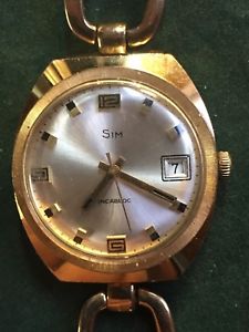 【送料無料】腕時計 ウォッチ ビンテージプラークmontre ancienne vintage sim incabloc plaqu or date 33mm 【送料無料】腕時計 ウォッチ ビンテージプラークmontre ancienne vintage sim incabloc plaqu or date 33mm