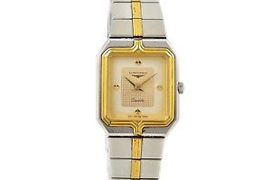 【送料無料】腕時計 ウォッチ ビンテージトーンステンレススチールクオーツレディースvintage longines flagship dos tonos de acero inoxidable reloj de damas cuarzo 1143