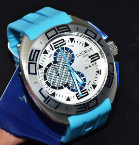 【送料無料】腕時計 ウォッチ サメクロノグラフチタンリストlocman shark orologio uomo cronografo titanio e fibra di carbonio lista 595