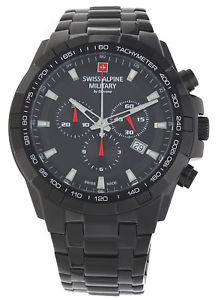 【送料無料】腕時計　ウォッチ　アルパインスイスアラームブラックマンサムmilitar suizo alpino por grovana reloj hombre negro 70439177sam