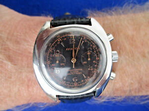 【送料無料】腕時計　ウォッチ　クロノグラフステンレスnuevo anunciovintage aviacin crongrafo valjoux 7733 todo de acero inoxidable