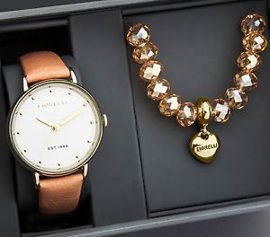 【送料無料】腕時計　ウォッチ　ライトブラウンガラスセットreloj pulsera fiorelli fo032cg marrn claro cristal fiorelli amp; conju..