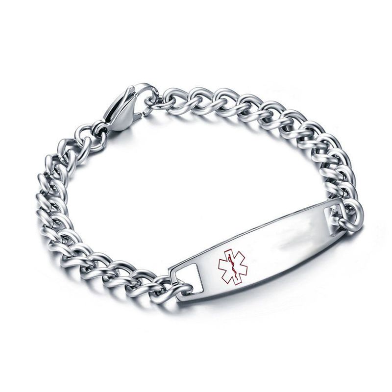 【送料無料】ブレスレット アクセサリ— パーソナライズチタンブレスレットロゴブレスレット2xpersonalized medical titanium steel bracelet medical logo bracelet s1l3
