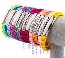 【送料無料】ブレスレット アクセサリ- ステンレスプレートファブリックブレスレットid fabric bracelet with stainless steel plate incl engraving on request 12 colours summer