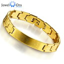 【送料無料】ブレスレット アクセサリ— デマンas de32626 304l edelstahl goldfarben mann jewelora metallkette verbindungs armb(4)