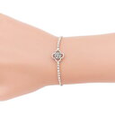 【送料無料】ブレスレット アクセサリ— ジルコンas fr38439 mousseux 4 petales de fleur cubique pour les femmes cuivre zircon br(4)