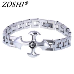 【送料無料】ブレスレット　アクセサリ—　アルジェントブレスレットパンクsm fr36587 couleur argent acier inoxydable bracelet punk masculin