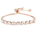 【送料無料】ブレスレット アクセサリ- ティアドロップブレスレットレジルコンチャイas fr37188 teardrop bracelets de forme poire pour les femmes cuivre zircon chai