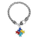 【送料無料】ブレスレット アクセサリ— ブレスレットas fr35204 bracelets en alliage de zinc email autisme branche charm metal(4)