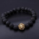 【送料無料】ブレスレット アクセサリ— デチャクリスタルライオンスケルトンas de32256 man 7 chakra kristall lava natur stone lion skeleton edelstahl halbe(4)
