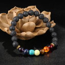 【送料無料】ブレスレット アクセサリ- smde33169 mens7チャクラsm de33169 mens lava 7 chakra trendy design