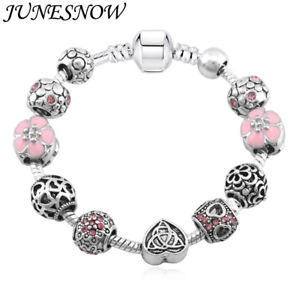 【送料無料】ブレスレット アクセサリ— ブレスレットレas fr33563 pinkcherry coeur de fleur bracelets pour les femmes en alliage zinc