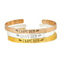 【送料無料】ブレスレット アクセサリ— コンテas fr50934 conte de luxe en acier inoxydable femme carpe diem en metal plaque c(4)