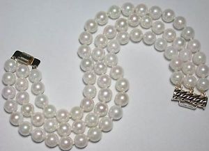 ̵ۥ֥쥹åȡ—֥֥쥹å18cm, blanc perles de culture ,3 ...