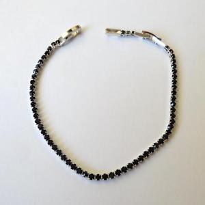 【送料無料】ブレスレット　アクセサリ—　テニスブレスレットシルバーブラック