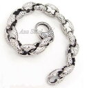 【送料無料】ブレスレット アクセサリ- メンズシルバートーンステンレススチールチェーンブレスレット mens silver tone 316l stainless steel chain bracelet 8 34