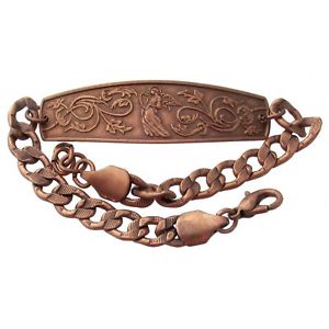 【送料無料】ブレスレット　アクセサリ—　ブレスレットチェーンリンクsolid copper bracelet angel celestial handmade jewelry gift chain link arthritis