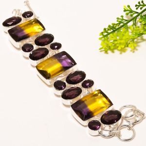 ブレスレット 【送料無料】ブレスレット　アクセサリ—　アメジストシルバージュエリーブレスレットametrine, amethyst gemstone silver jewelry bracelet 78 nrb1480