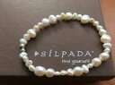 【送料無料】ブレスレット　アクセサリ—　スターリングシルバーストレッチブレスレットsilpada goddess sterling silver freshwater pearl single stretch bracelet