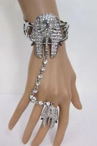 【送料無料】ブレスレット　アクセサリ—　エジプトファラオブレスレットファッションスレーブリングシルバークラウンwomen egyptian king pharaoh bracelet hand chain fashion slave ring silver crown