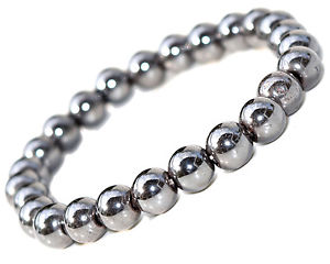 【送料無料】ブレスレット　アクセサリ—　ヘマタイトビーズゴムブレスレットnatural crystal hematite gemstone round sphere balls beads elastic bracelet gems