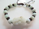 【送料無料】ブレスレット アクセサリ- アクアスムースビーズブレスレットfine natural jadeite jade aqua smooth beads unique pixiu bracelet adjustable