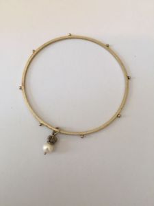 【送料無料】ブレスレット　アクセサリ—　ジューシークチュールゴールドブレスレットパールjuicy couture gold bracelet with pearl free shipping