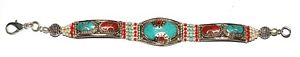 【送料無料】ブレスレット アクセサリ— ネパールブレスレットチベットインチ listingcoral andturquoise nepali bracelets silver jewelry tibetan gemstone 7 inches