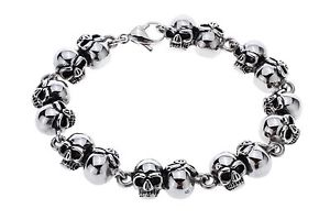 ̵ۥ֥쥹åȡ—d006 85blingmensmens skull skeleton chain bracelet...