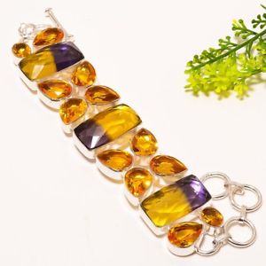 【送料無料】ブレスレット　アクセサリ—　シトリンハンドメイドジュエリーブレスレットametrine, aaa citrine gemstone handmade jewelry bracelet 78 nrb1551