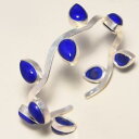 【送料無料】ブレスレット アクセサリ— blue lapis lazuli gemstone925silve bracelet cuffblue lapis lazuli gemstone 925 silve bracelet cuff(4)