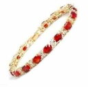 【送料無料】ブレスレット アクセサリ— kgpブレスレットcharming jewelry 14k gp red crystal bracelet