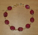 【送料無料】ブレスレット アクセサリ— クラストップレベルルビーファッションブレスレットtop class aaa natural rich red ruby gemstone gold plated women fashion bracelet(4)