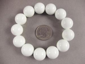 【送料無料】ブレスレット アクセサリ— ブレスレットラウンドビーズbracelet white porcelain 17mm round beads ll01